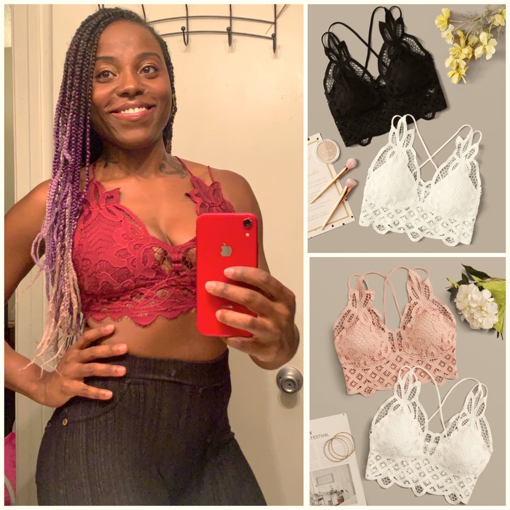 Embroidered crop tops